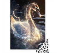 Cisne místico Brillante 1000 Piezas Stock De Cartas Premium Rompecabezas Premium Fans De Adolescentes 12-18 Años Difícil Desafío Decoración De Paredes 38x26cm/1000pcs
