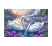 Cisne Puzzle 1000 Piezas Cartón Blanco Premium para Expertos Animal Mascota Vacaciones Fines Semana Hobby Y Ocio Regalo Navideño 1000 PCS