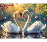 Cisne Puzzle 300 Piezas Papel Adolescentes Bestias encantadas Luminosas Actividad Días Libres Actividad Mente Colección Rompecabezas Regalo Creativo 300 PCS/40x28cm