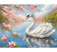 Cisne Puzzle 500 Piezas Cartón Blanco Premium para Expertos Vida Silvestre Vacaciones Fines Semana Hobby Y Ocio Regalo Navideño 500 PCS/52×38cm
