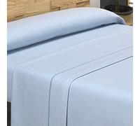 Cisne Rojo Juego de Sabanas Lisas Pirineo. Juego de Sabanas Invierno. Sabanas Lisas Calentitas Invierno Calidad Diseño. Modelo Liso. Color Celeste Cama 200 cm