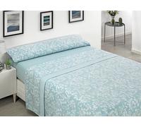 Cisne Rojo Juego de Sabanas Pirineo.Juego de Sabanas Invierno. Sabanas Estampadas Calentitas. Calidad y Diseño. para Cama 105 cm. Color Verde. Modelo Jara. (100147-105-V)