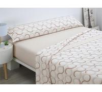 Cisne Rojo Juego de Sabanas Pirineo.Juego de Sabanas Invierno. Sabanas Estampadas Calentitas. Calidad y Diseño. para Cama 120 cm. Color Visón. Modelo Aros. (100149-120-VS)