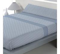 Cisne Rojo Juego de Sabanas Pirineo. Juego Sabanas Invierno. Sabanas Estampadas Calentitas Invierno Calidad Diseño. Modelo Rubí. Color Celeste Cama 90 cm