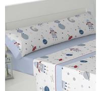 Cisne Rojo Juego de Sabanas Verano. Juego Sabanas Todo el Año. Sabanas Frescas. Sabanas Estampadas. Modelo Galaxia. Color Celeste. Cama 105 cm (200049-105-C)