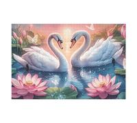 Cisne Rompecabezas 1000 Piezas Cartón Grueso para Coleccionistas Animal Mascota Noches De Cita Mejora Concentración Ocio En Casa Regalo Reyes Magos 1000 PCS