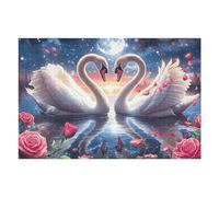 Cisne Rompecabezas 1000 Piezas Cartón para Expertos Fauna Silvestre Mejora Memoria Actividad Tiempo Libre Pack Completo Original 1000 PCS