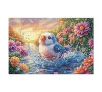 Cisnes Blancos con Plumas Coloridas Puzzle 1000 Piezas Papel Adolescentes Cosmos Nebulosa y Resplandor Actividad Días Libres Actividad Mente Colección Rompecabezas Regalo Creativo 1000 PCS