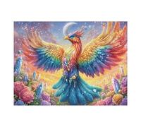 Cisnes con Corazón de Alas Azules Rompecabezas 500 Piezas Cartón Grueso para Parejas Avian Glow Sunset Desarrollo Habilidades Pieza Decorativa Casa Pack Completo Regalo Cumpleaños 500 PCS