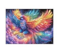 Cisnes con Corazón de Alas Azules Rompecabezas 500 Piezas Cartón para Mayores Piscina Salpicaduras y Juguete para Ocupar Tiempo Actividad Antiestrés Decoración Mural Mejor Valorado 500 PCS