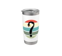 Cisnes Negros Signos De Interrogación Misterio Contraste Vaso térmico de acero inoxidable de doble pared