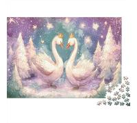 Cisnes Reales en Bosque Invernal Puzzle 1000 Piezas 70x50cm/1000pcs, - Antistrés para Familias, Juego Educativo Creativo, Regalo De Decoración para El Hogar