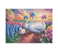 Cisnes y patitos en un Camino Soleado Puzzles 500 Piezas DIY Creativo Rompecabezas Familiar para Toda La Familia Juguete Educativo Aliviar Estrés Decorativo 500 PCS
