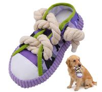 Cisolen Juguete para masticar para perros, juguete para perros, juguete para masticar agresivo, diseño de zapatos lindo, suave y chirriante, juguete interactivo, juguete de inteligencia