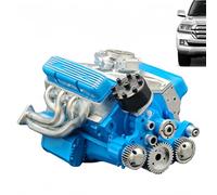 Cison V8 Engine Kit, Cison Gasoline Ohv V8 Small-Block Engine Model Kits, Physics Experiment Set for Adult(Blue)