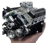 Cison V8 - Kit de motores de gasolina, Ohv V8 de bloque pequeño, mini V 8 E-ngine Kit que funciona, construye tu propio motor modelo V-8 para adultos, 4 tiempos, 44 cc, refrigerado por agua 1/6 (negro