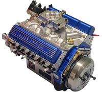 Cison V8 - Kit de motores de gasolina, Ohv V8 de bloque pequeño, mini V 8 E-ngine Kit que funciona, construye tu propio motor modelo V-8 para adultos, 4 tiempos, 44 cc, refrigerado por agua 1/6 (azul)