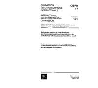 CISPR 17 Ed. 1.0 b:1981, Methods of measurement of the suppression characteristics of passive radio interference filters and suppression components