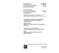 CISPR 18-2 Ed. 1.0 b:1986, Radio interference characteristics of overhead power lines and high-voltage equipment. Part 2: Methods of measurement and procedure for determining limits
