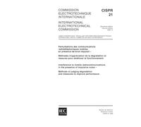 CISPR 21 Ed. 2.0 b:1999, Interference to mobile radiocommunications in the presence of impulsive noise - Methods of judging degradation and measures to improve performance
