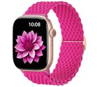 CISSDEN Correas elásticas trenzadas Solo Loop compatibles con correas de Apple Watch para mujeres y hombres de 1.57, 1.73, 1.77, 1.61, 1.65, 1.49 pulgadas, correa deportiva de nailon elástico para
