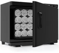 CISSIYOG Calentador de toallas de 23 L, calentador de toallas, calentador de toallas eléctrico, calentamiento rápido a 176 F, gran armario calefactor profesional para belleza, salón, spa, color negro