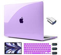 CISSOOK Compatible con MacBook Air de 13.6 pulgadas M2 M3 M4 M5 | A3449 A3240 A3113 A2681, juego de funda rígida 5 en 1 para MacBook Air de 33 cm 2022 - 2026, morado cristal