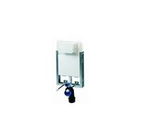 Cisterna de doble descarga con soporte metálico y kit de fijación resistente SANBEST de Unisan - Placa en blanco ORANGE