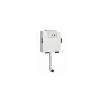 Cisterna de doble descarga para inodoro alta 51x12 cm sistema eficiente de ahorro de agua SWITCH de Unisan - Placa en blanco ORANGE