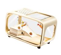 Cisterna inteligente de alimentación para peces con tapa transparente todo en un solo ecosistema para tortugas Bettas y arbustos vivos, bajo mantenimiento, arregla perspectiva plan de cisterna de