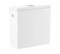 Roca Ona Inodoro redondo tanque bajo y salida dual con acabado brillante y color blanco Rimless - Sin cisterna / Asiento con tapa