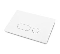 Cisterna para inodoro, placa de pulsador blanco - Placa oculta silenciosa con bobina de 2 etapas, juego de palanca y marco de montaje, compatible con Geberit Sigma 01/20/30/50