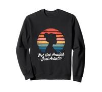 Cita artística Divertida con Texto en inglés Not Hot Headed Just Artístico Sudadera