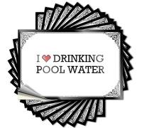 Cita Bumper Affirmation I Love Drinking Pool Water para otoño, decoración de puerta de dormitorio, fácil de despegar (8 x 12 cm)