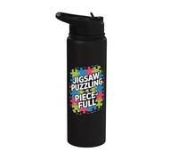 Cita completa para un amante de los rompecabezas Stainless Steel Insulated Water Bottle