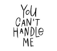 Cita con letras que dicen "No puedes controlarme" Calcomanías de pared de papel adhesivo 36x51.6cm No se cae Negro