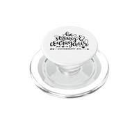 Cita Cristiana con versículo bíblico Be Strong and Courageous PopSockets PopGrip para MagSafe