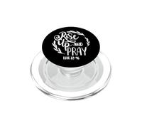 Cita Cristiana con versículo bíblico de Rise Up and Pr PopSockets PopGrip para MagSafe