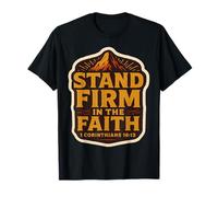 Cita Cristiana con versículo bíblico Vintage Stand Firm In The Faith Camiseta