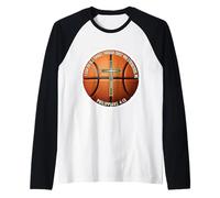 Cita Cristiana del versículo de la Biblia de Baloncesto Filipenses 4:13 Camiseta Manga Raglan