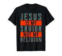 Cita Cristiana Dios religioso Jesús es mi Salvador Nacido de Nuevo Camiseta gráfica económica, Hombre, Negro, M