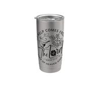Cita cristiana Dios religioso Mi ayuda viene del Señor Vaso térmico de acero inoxidable de doble pared