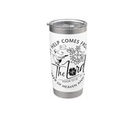 Cita cristiana Dios religioso Mi ayuda viene del Señor Vaso térmico de acero inoxidable de doble pared