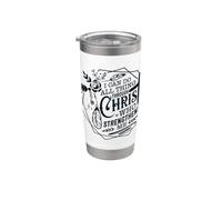 Cita cristiana Dios religioso Todas las cosas que Cristo fortalece Vaso térmico de acero inoxidable de doble pared