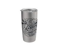 Cita cristiana Dios religioso Todas las cosas que Cristo fortalece Vaso térmico de acero inoxidable de doble pared