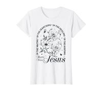 Cita Cristiana en la Espera Buscando Heaing era Jesús Camiseta gráfica económica, Mujer, Blanco, XS