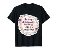 Cita Cristiana en versículo bíblico The Wages of Sin Is Death Womens Camiseta