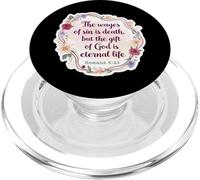 Cita Cristiana en versículo bíblico The Wages of Sin Is Death Womens PopSockets PopGrip para MagSafe