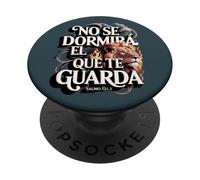 Cita Cristiana española con Arte de león - Mateo 5:5 PopSockets PopGrip Adhesivo