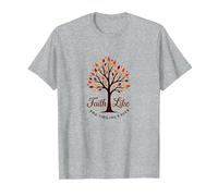 Cita Cristiana Fall for Jesus: Faith Like Falling Leaves Camiseta, Hombre, Gris Jaspeado, S